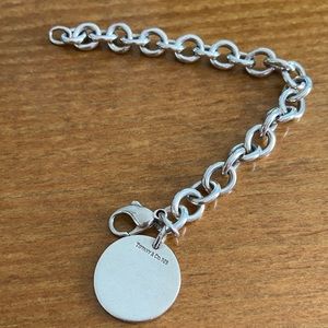 Tiffany round Tag Charm Bracelet in SS